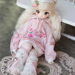 1/4 1/5 1/6 BJD Doll Clothes For BJD Doll Accessories MSD MDD Sweet Hoodie Hat Socks Doll Dress Up Gift Diy Clothes