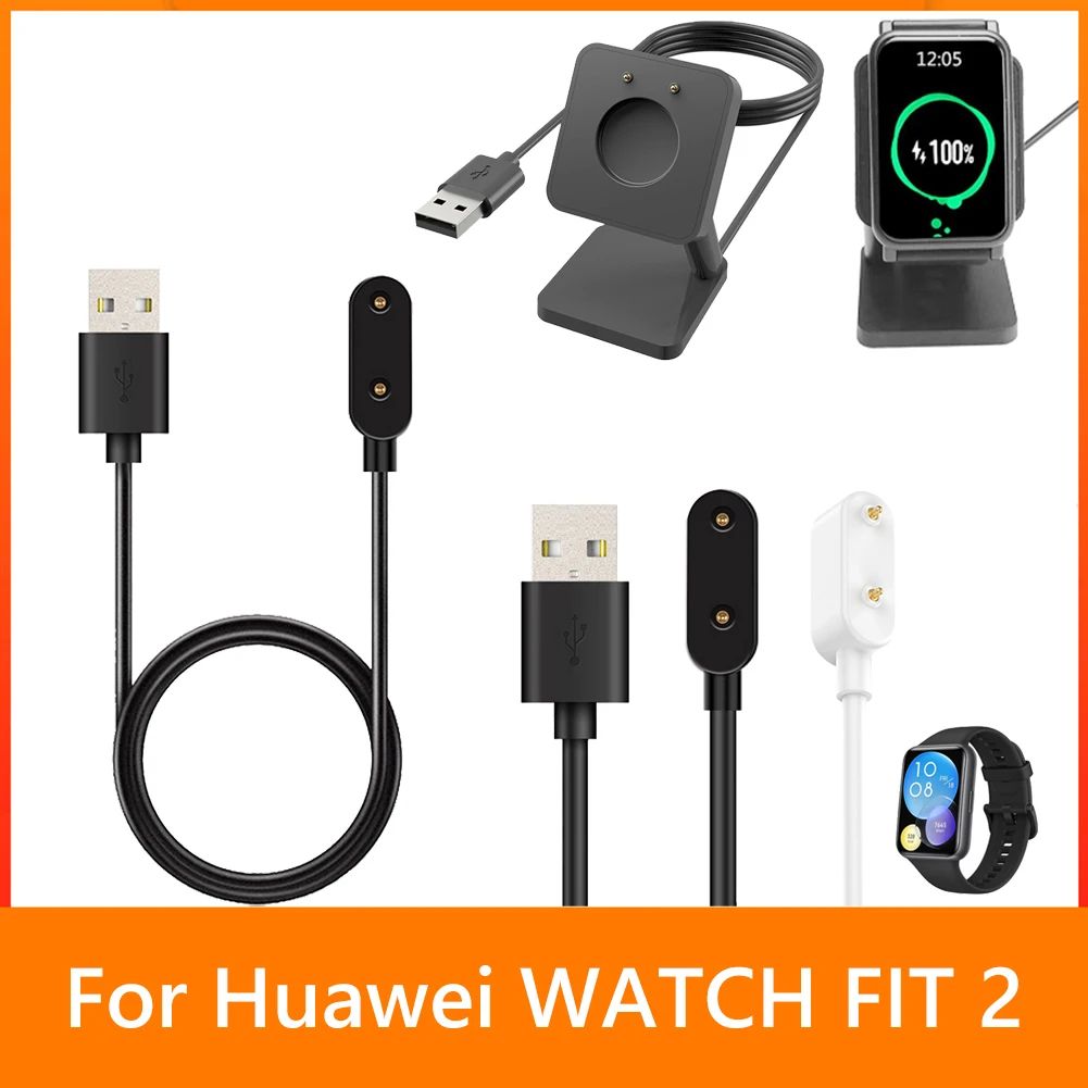 Магнитный USB-кабель для Huawei Watch Fit 2, 1 м, 5 В, 1 А, Замена зарядного устройства для умных часов, адаптер для док-станции, шнур, аксессуары