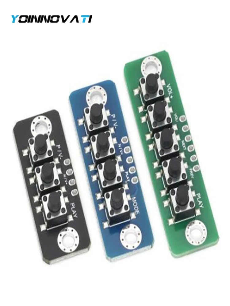 3/4/5 bit Independent Button Module MCU External Button Module Micro Switch ButtonBoard For BT Power Amplifier ButtonBoard
