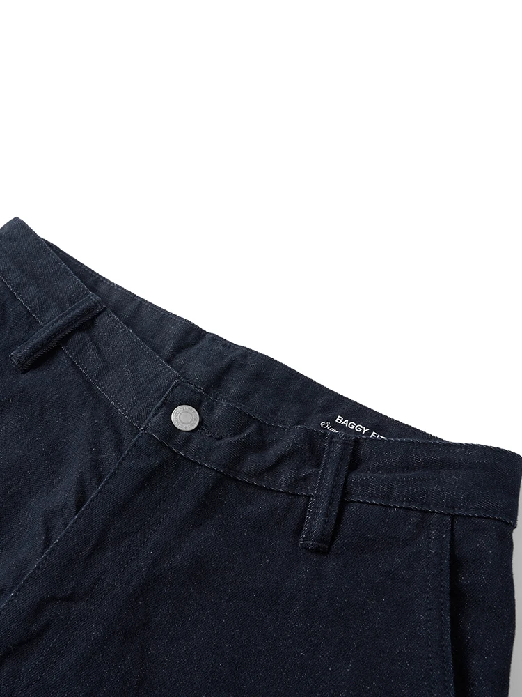 SIMWOOD 2025 ฤดูใบไม้ร่วงใหม่สไตล์กระโปรง 12.5oz ผ้า Super หลวมกางเกงยีนส์ PLUS ขนาดสีเดิม DENIM กางเกง
