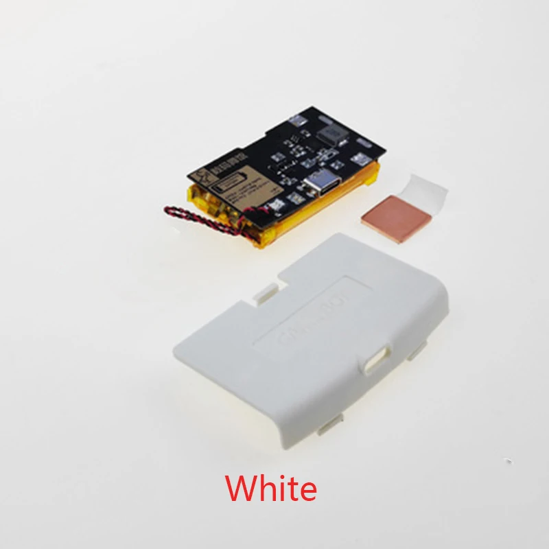 1800mAH Li-ion Rechargeable Battery Module USB-C For Game Boy Advance For GBA Highlight with Type-C Charging Port Battery Cover