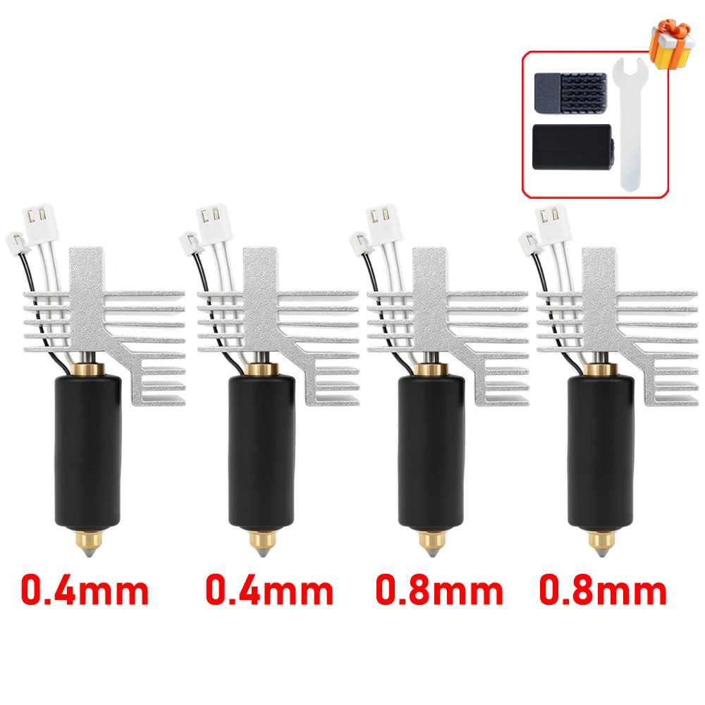 Upgrade Elegoo CC2 Hotend 0,2/0,4/0,6/0,8mm Montiertes Extruder-Hotend-Kit für Elegoo Centauri Carbon 2 Hot End / Centauri Nozzle
