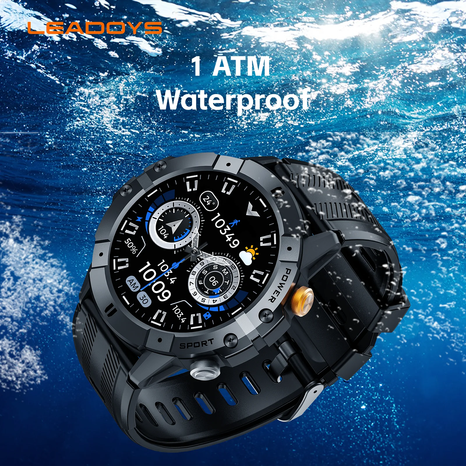 

2025 New Rugged Smart Watch for Men Long Standby Time 1.52inch Round TFT Screen Sports Tracking Watch with Heart Rate Monitor