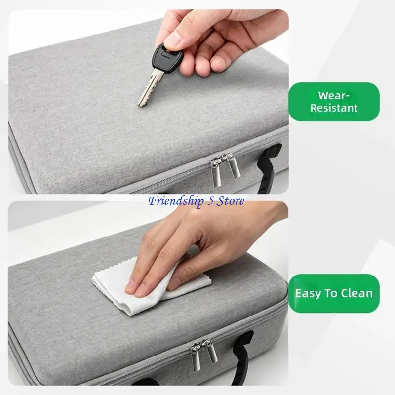 T8WC Hard Shell Window Cleaning Robot Carry Bag with Molded Interior Shell, Lid Pocket, and Carry Handle for W2S Neat Home