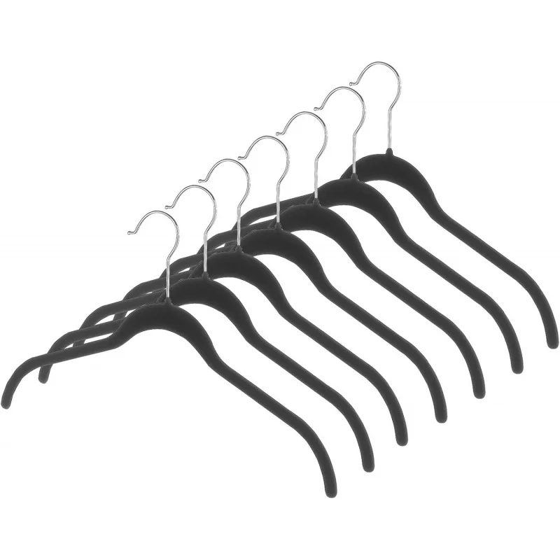 

Whitmor Flocked Dress/Shirt Hangers Set Of 7 Black