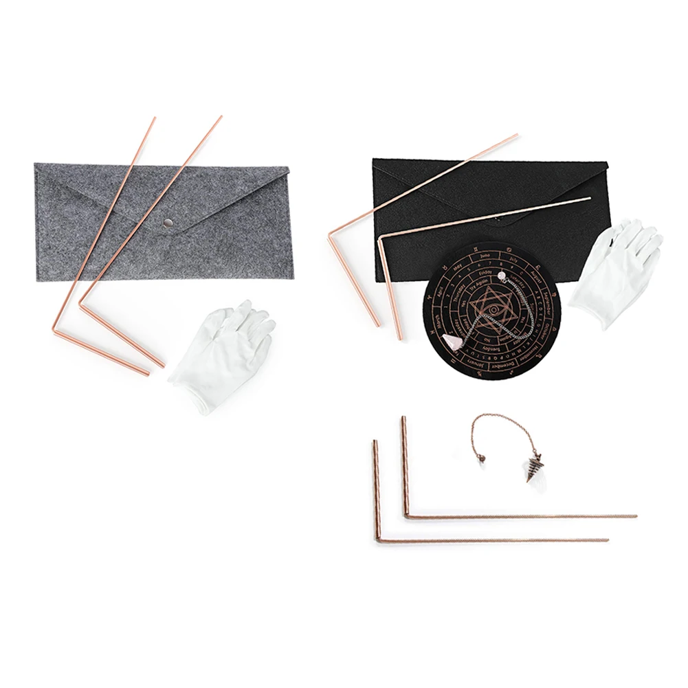 

3/5 шт. 99,9% медный лозоходный стержень для психических и гаданий, медный маятниковый комплект, детали инструментов, лозоходные стержни, подвесной коврик, 1 пара перчаток