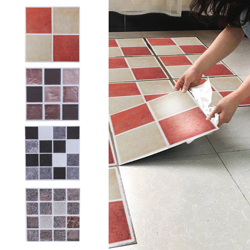 18PCS Mosaic Tile Transfer Stickers Bathroom Kitchen DIY Home(10cm*10cm) Tile Sticker waterproof Tile Sticker Stickers Bathroom