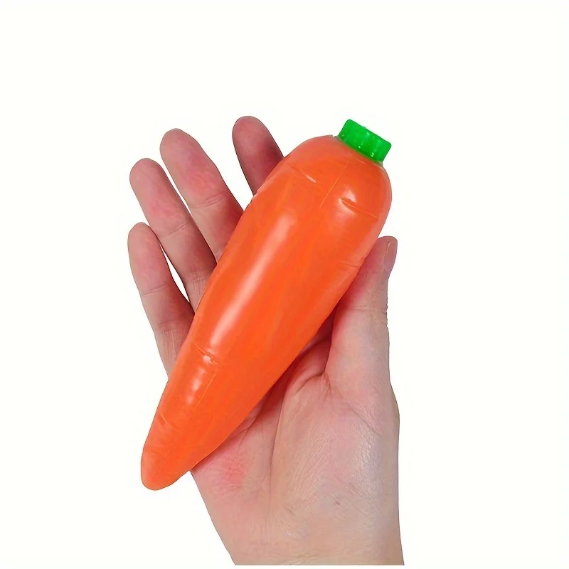 伸縮性のあるニンジンストレス解消おもちゃ、カラフルなビーズデザイン、ソフトラバースクイーズおもちゃ、お祝いの卓上装飾、ホリデーギフトのアイデア