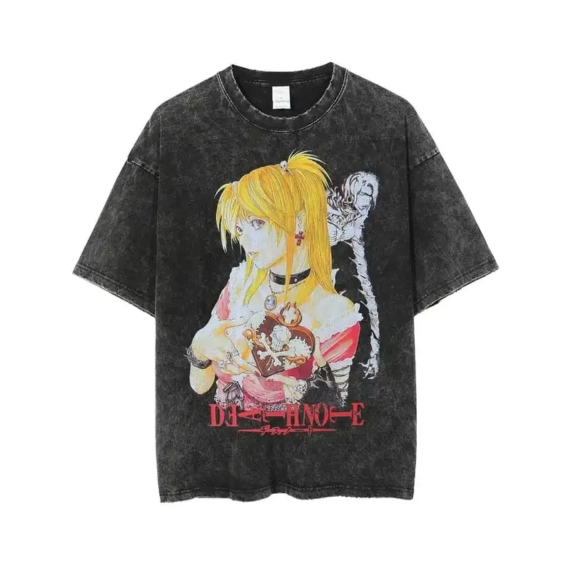 Death Note Misa Theme Double-Sided T-Shirt Dark Religious Style Illustration + 