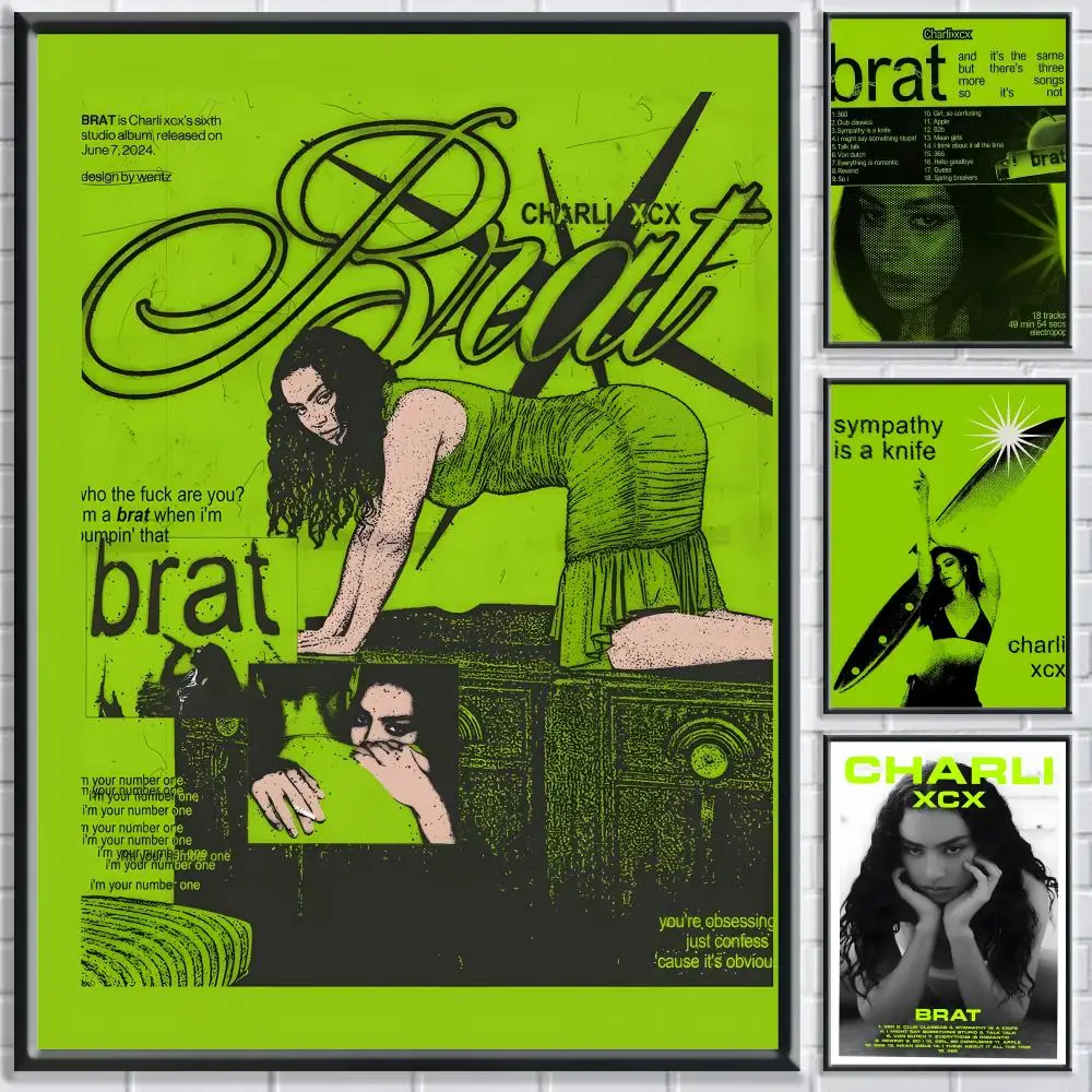 Hot Singer C-C-CharliS XCX Poster HD Self Adhesive Waterproof Ideal for Home Office Dorm Bedroom Great Gift