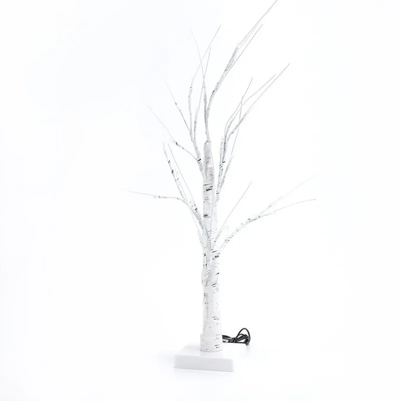 Planta de simulación de lámpara de árbol de abedul blanco, decoración del hogar, ambiente de sala de estar, decoración de iluminación de color