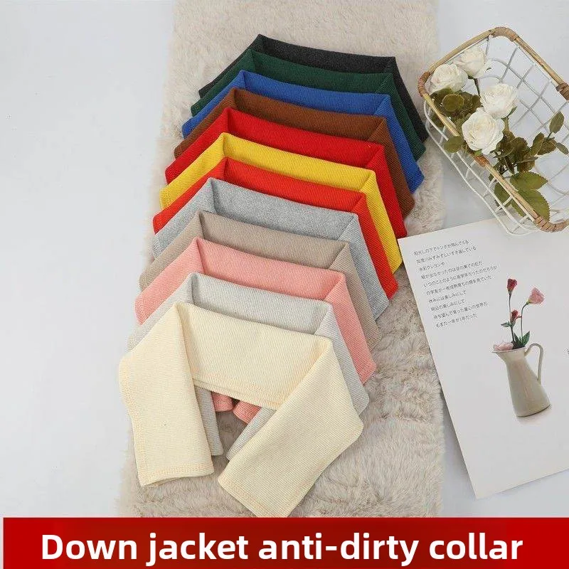 

Двусторонний съемный вязаный хлопковый воротник-накладка для мужчин и женщин, полное покрытие, осенне-зимний, защита от грязи