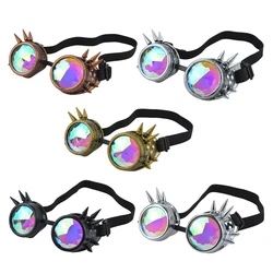 Gafas de sol Steampunk para hombre y mujer, caleidoscopio holográfico, Retro, para fiesta, Cosplay