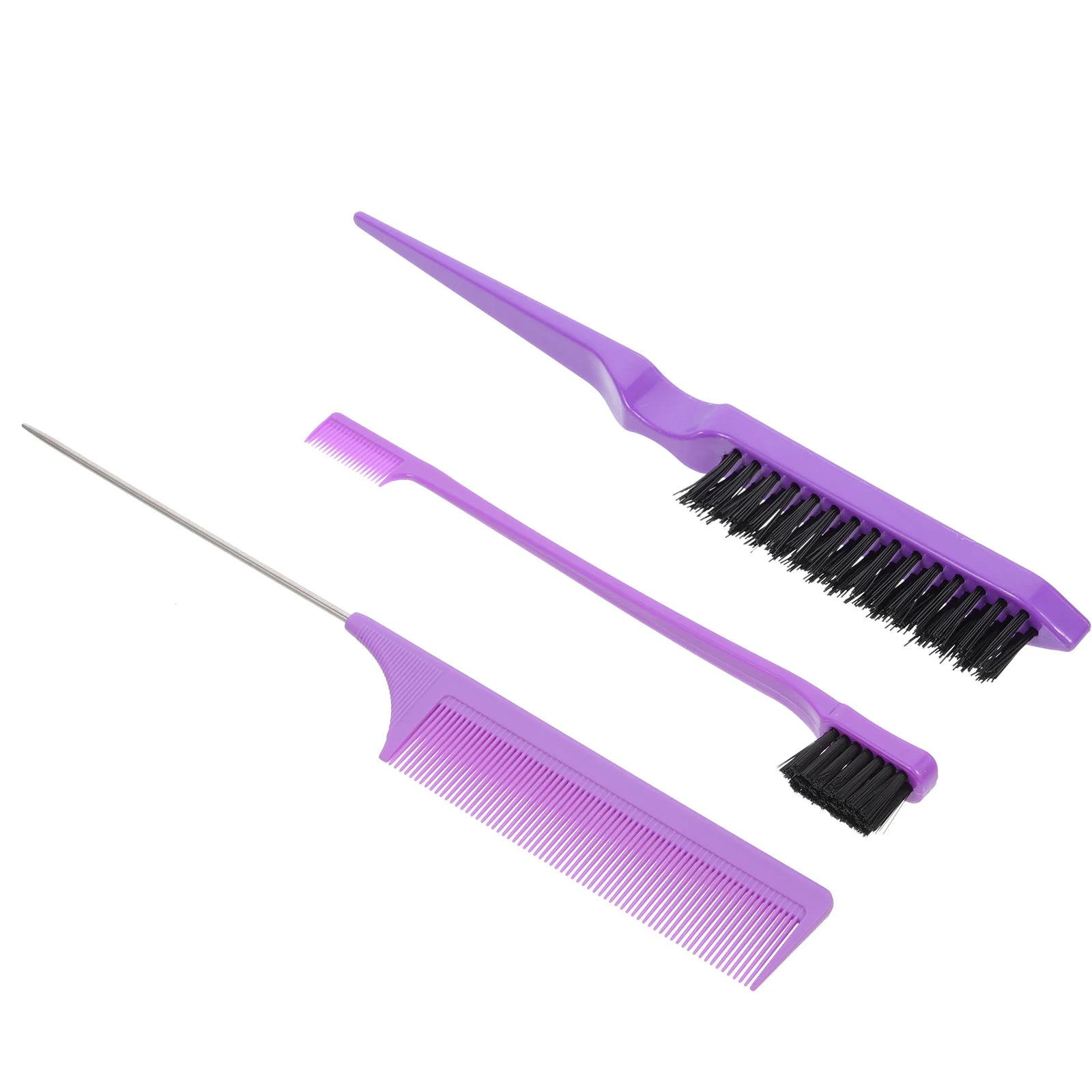 Comb Hair Brush Set Detangling Tail Haircut 22X3CM Combs for Styling Pink Barber Professional Women's