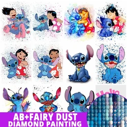 AB Fairy Dust Disney Diamond Painting Cartoon Lilo & Stitch Mosaic 5D Embroidery DIY Home Decor Gift Full Drills