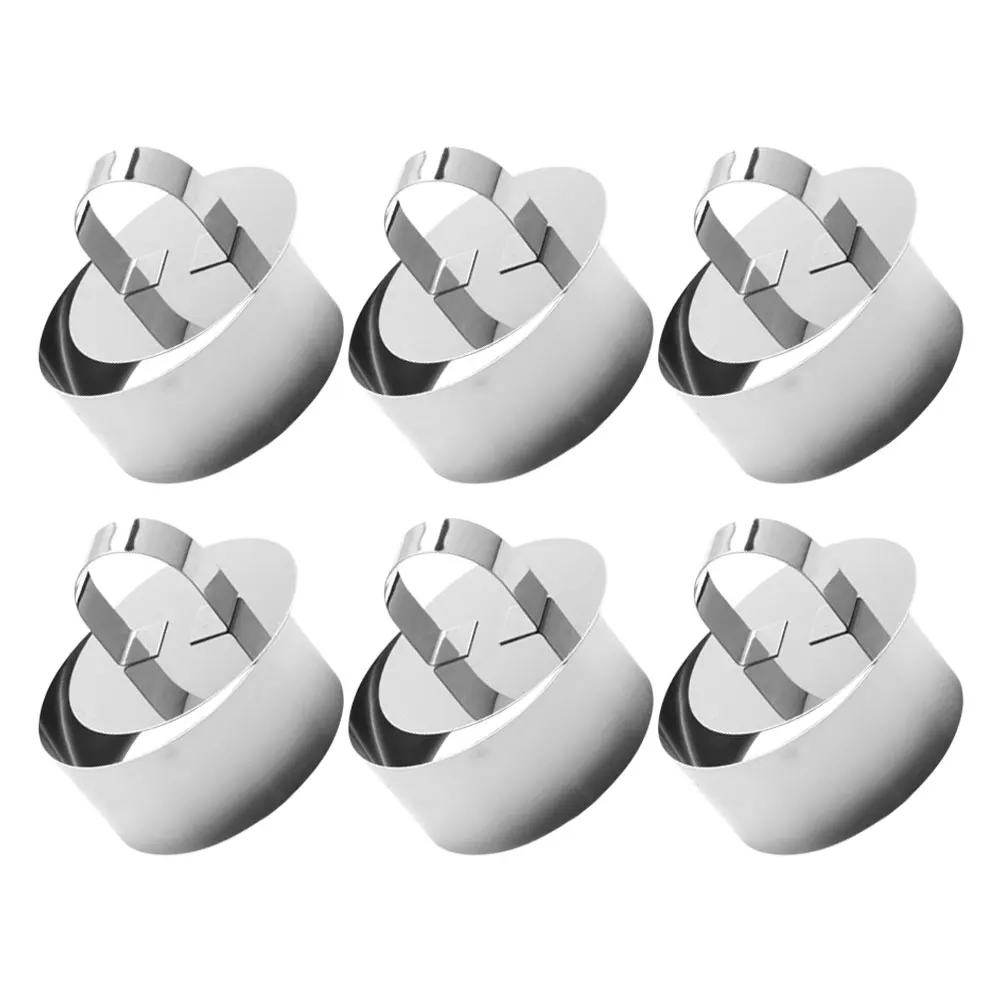 

6 Pcs Steel Cake Molds Round Japanese Pancake Mold Shape Baking Tools Desserts Pastry Ring Kitchen Accessories