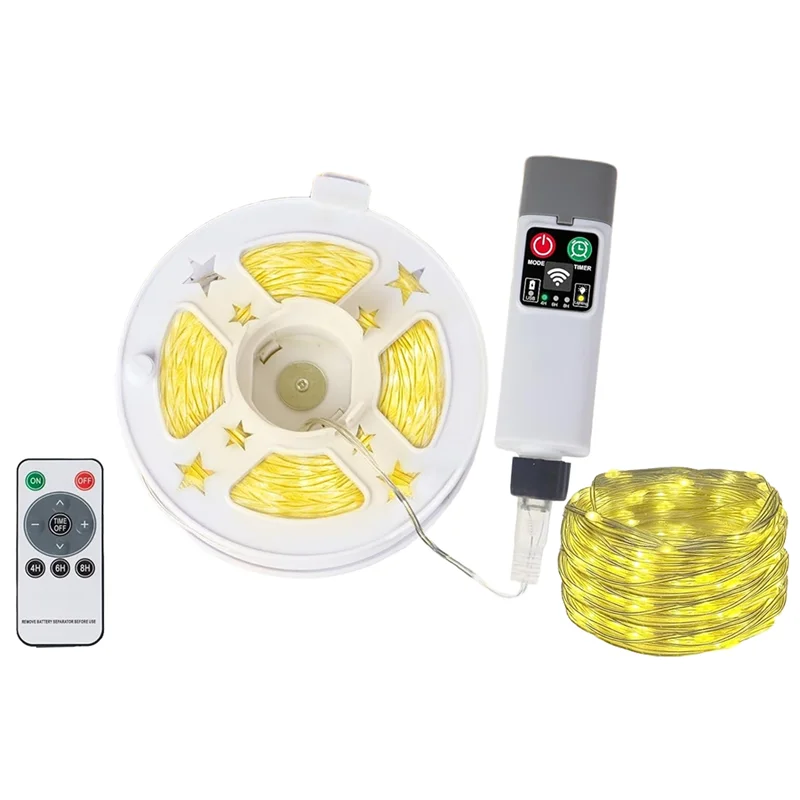 

ABUP-Camping String Lights, Rechargeable 33FT 100LED Waterproof LED Light String With 8 Lighting Modes, USB Power For Outdoor Us