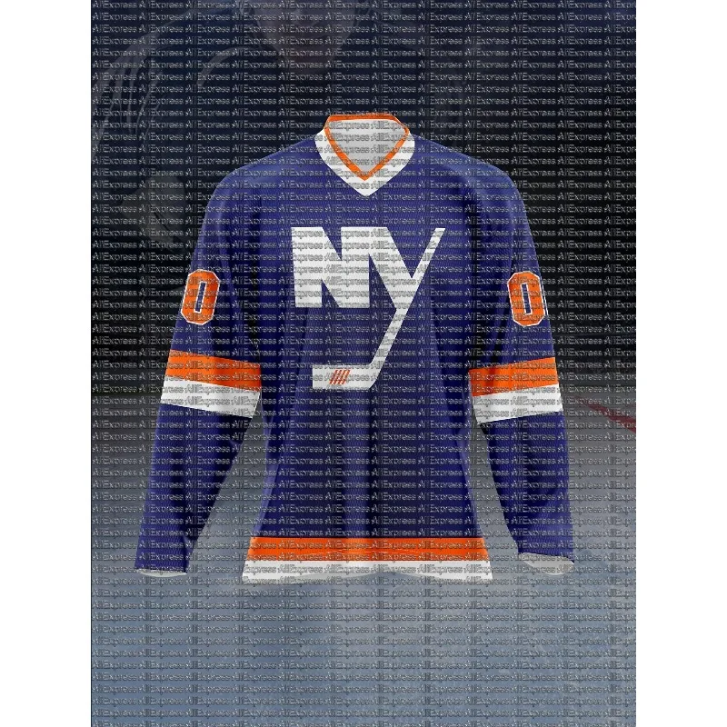 Jersey de Entrenamiento de Hockey sobre Hielo de Manga Larga, Superventas, con Fondo Morado, Rayas Blancas y Naranjas, Ropa con Estampado a Doble Cara