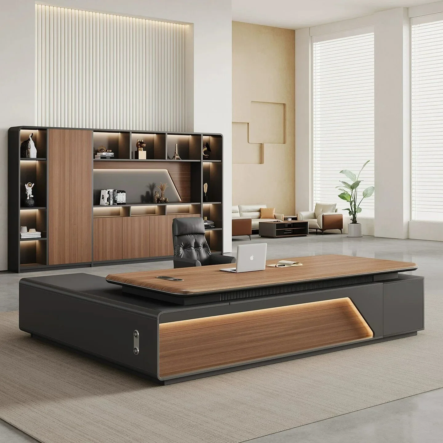 Office desk, staff desks and chairs combined, modern minimalist screen booth, two-person or four-person seats