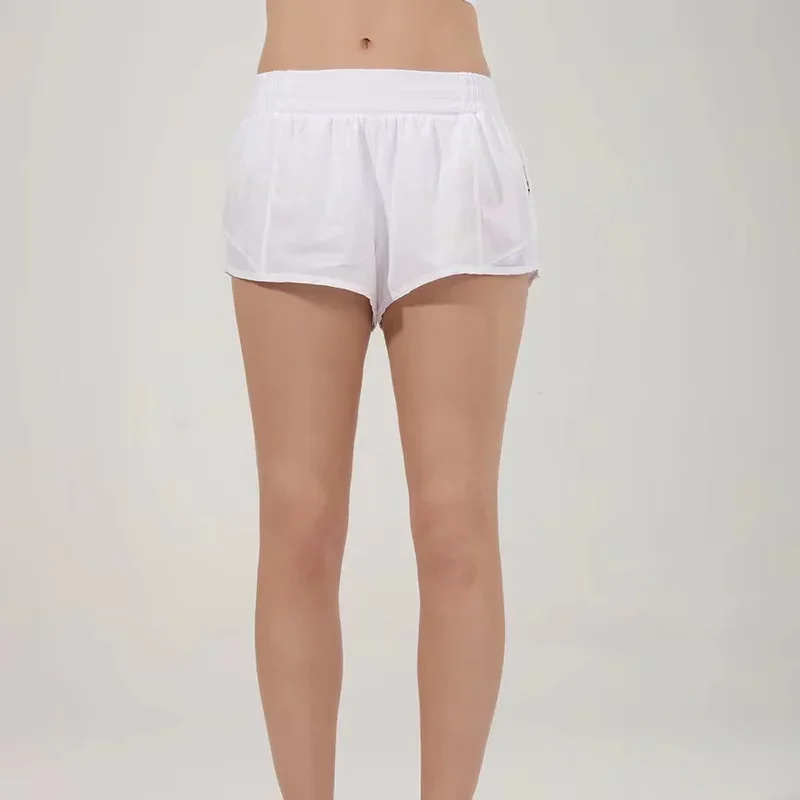 Short de yoga professionnel pour femme, poche à fermeture éclair latérale, léger, respirant, séchage rapide, entraînement de gym, course à pied, sport