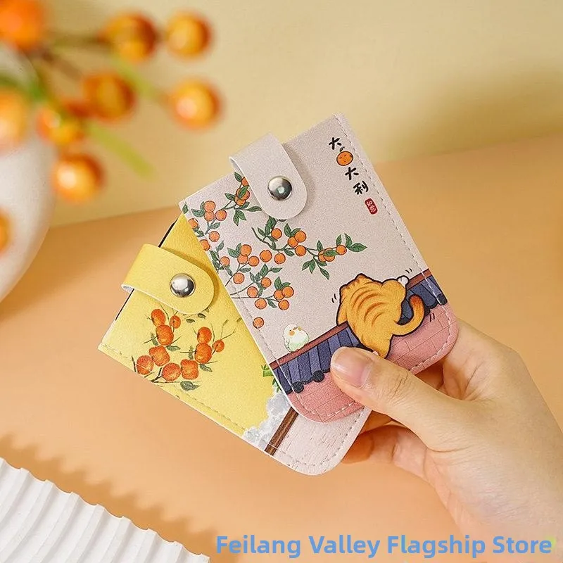 

Ultra-Thin Pull-Out Card Holder Large Capacity Document Holder Multi-Card Slot Storage Creative ID Card Case Slim Wallet
