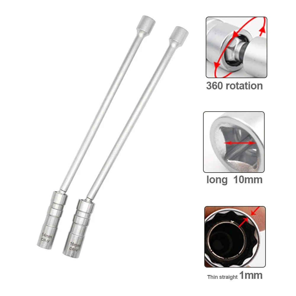 1PC 14/16mm Magnetic Car Spark Plug Sleeve Removal Laser Tools for Nissan BMW Mercedes Audi Auto Maintenance Supplies