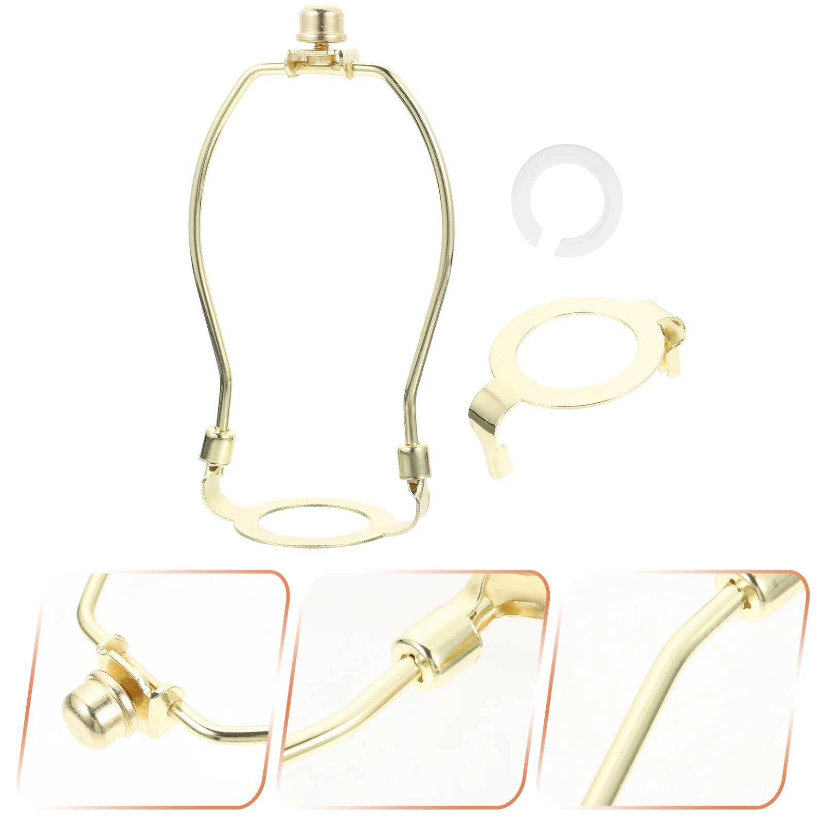 

1Set Lamp Harp 6 Inch Heavy Duty Lamp Shade Bracket Saddle Base Mount Adapter for DIY Lighting Accessories Lampshade Adapter