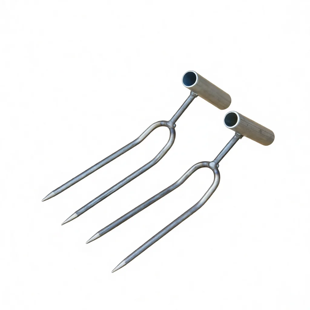 Heavy Duty Steel Two Prong Garden Claw Tiller Hand Tool For Soil Aeration Weeding Vegetables Potted Flowers Supplies