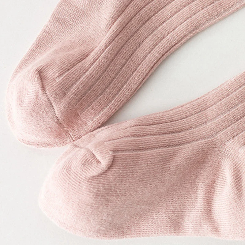 Leggings per bambini collant fiocco lavorato a maglia striscia di colore solido Leggings attillati bambino bambino ragazze primavera autunno pantaloni pantaloni