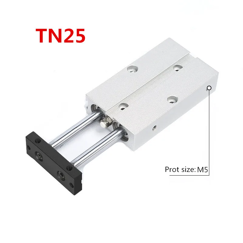 

Free shipping Aluminium alloy Two-axis double bars cylinder TN25 series Bore 25mm stroke 10mm-100mm