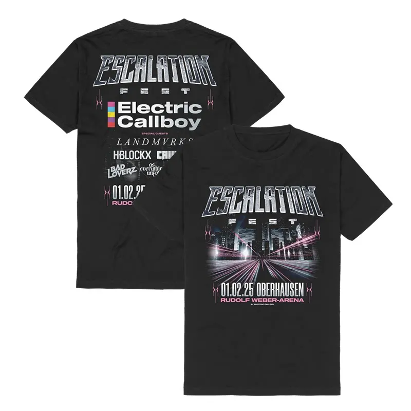Summer Y2k German Electric Callboy American Retro Short-sleeved Men's Cotton Printed T-shirt