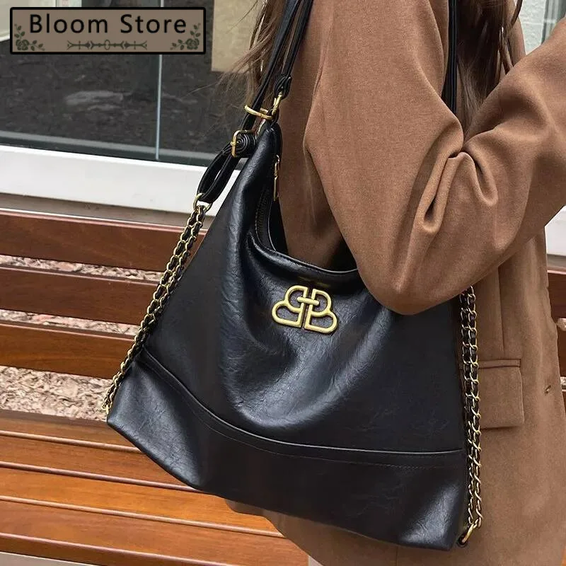 

Bloom Vintage Marleid Tote Bag Women Large Capacity Academy Style Backpack Ladies Niche Chain Premium Mochilas Mujer 2025 New