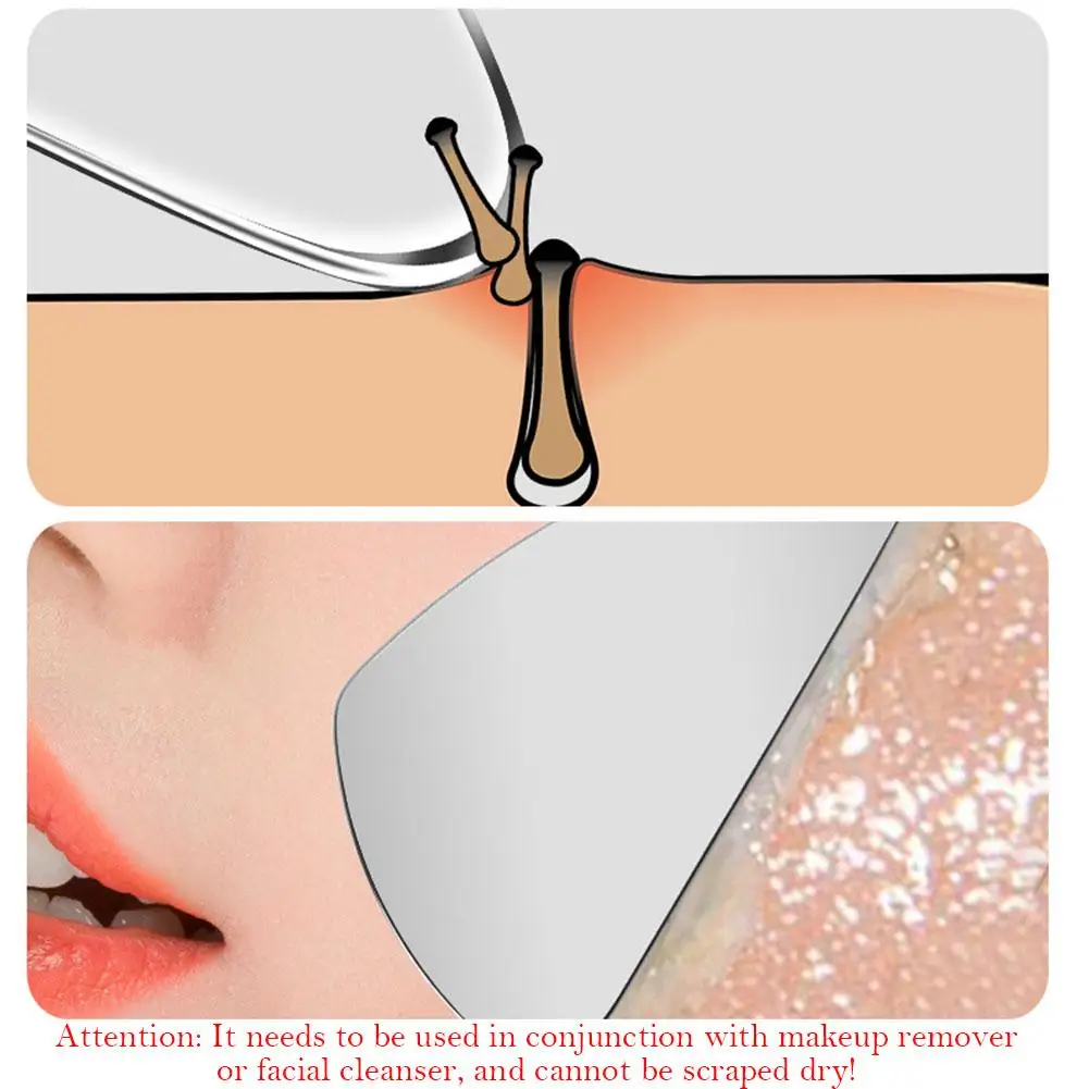 Stainless Steel Gua Sha Scraper Massager For Face Neck Body Massage Tool Facial Skin Care Board Face Massager G1M7