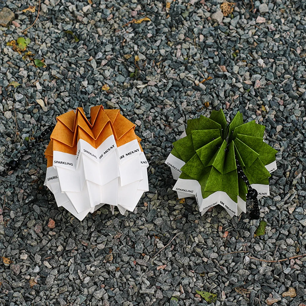 DIY Pinecone Paper Lamp Shade Waterproof Snap Button Hanging Lantern Cover Outdoor Hanging Lamp Shade Decor for Camping Hiking