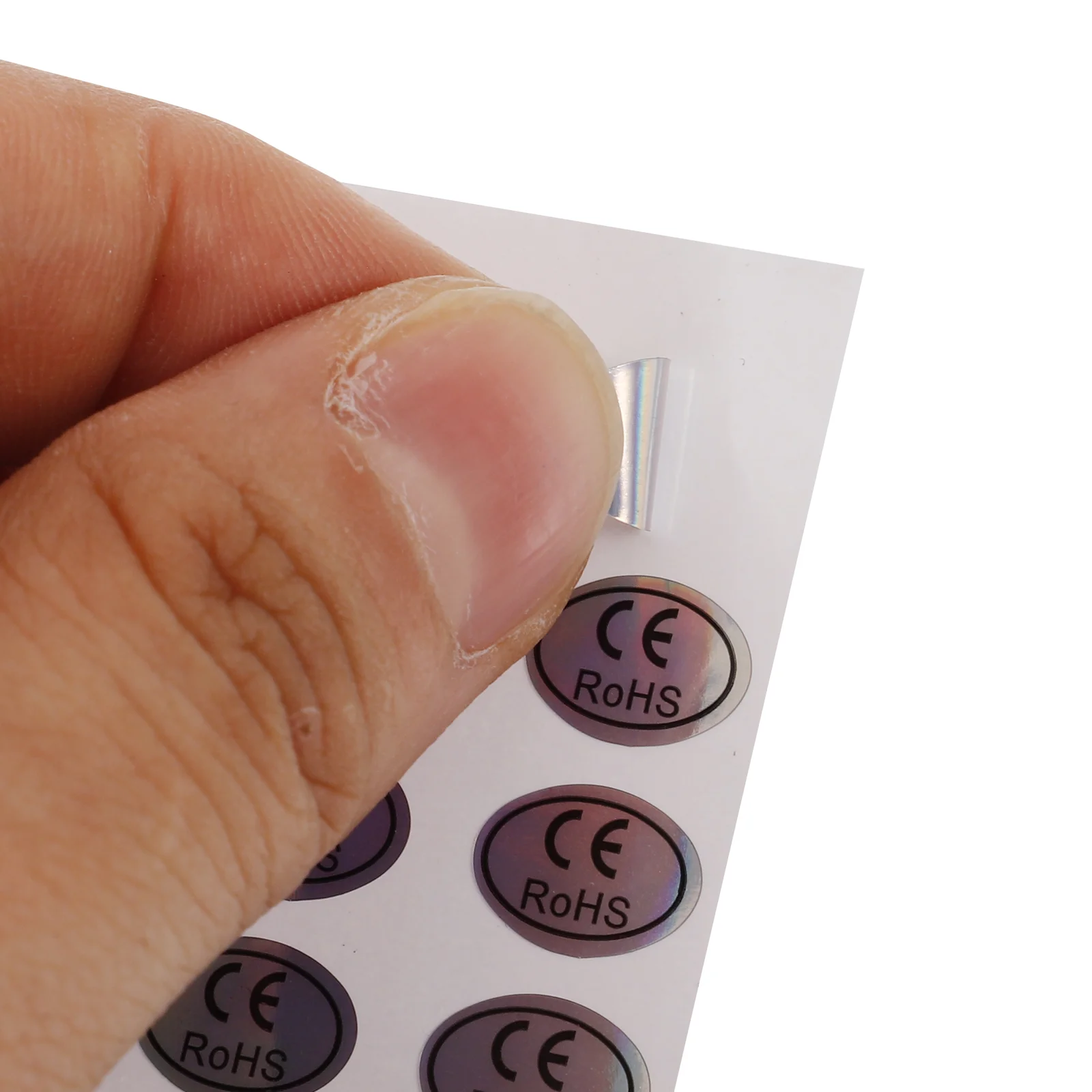 1000 Pcs 라벨 스티커 이름 스티커 사용자 정의 골드 네일 홀로그램 라벨 거래 사용