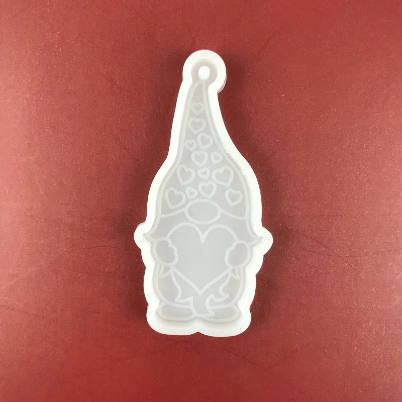 Santa Little Dwarf Keychain DIY Epoxy Craft Necklace Keychain Jewelry Mold