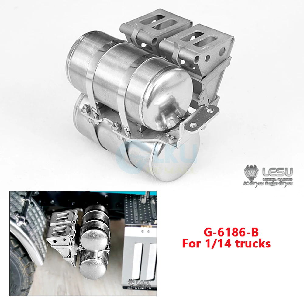 LESU G-6186-B 1/14 modèle de camion Double roue de réservoir de gaz Kit antidérapant garniture latérale modifiée universelle GLKU RC modèle magasin