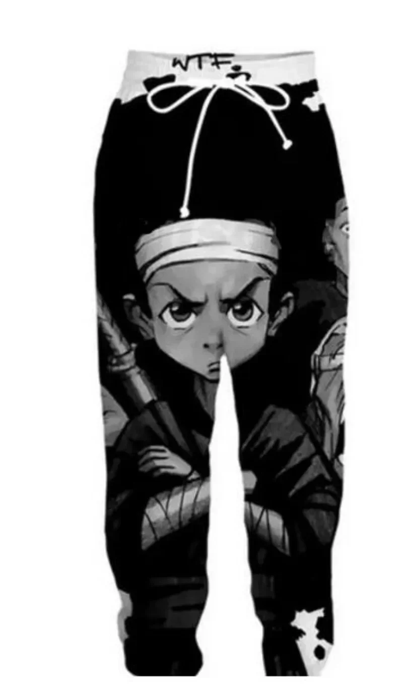 New Men/Womens boondocks Funny 3D Print Fashion Tracksuits Crewneck Couple hoodie Joggers Pants + Zipper Hoodies