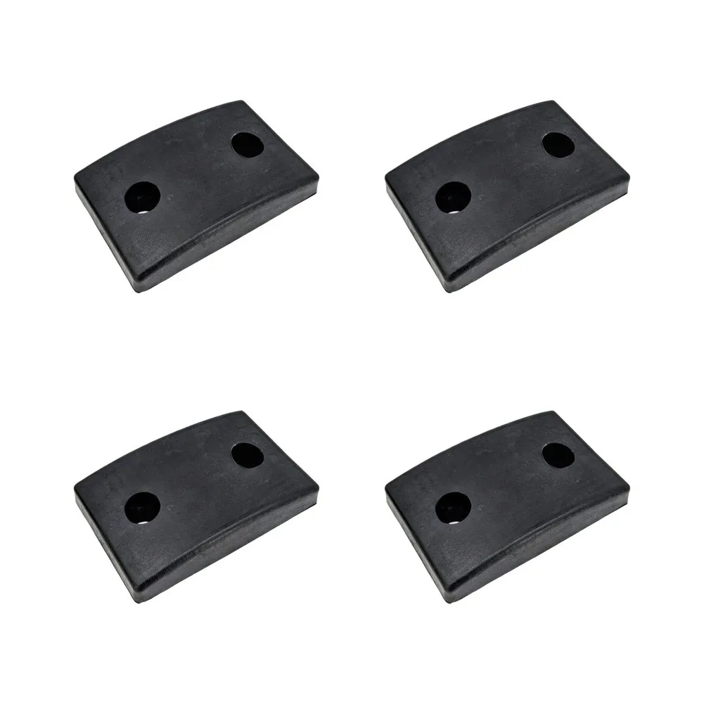 4 Pack Rubber Shock Absorbing Pads 7cm x 4.5cm x 1.4cm for Treadmill Bike Strength Trainer Floor Protector Anti Vibration Pads