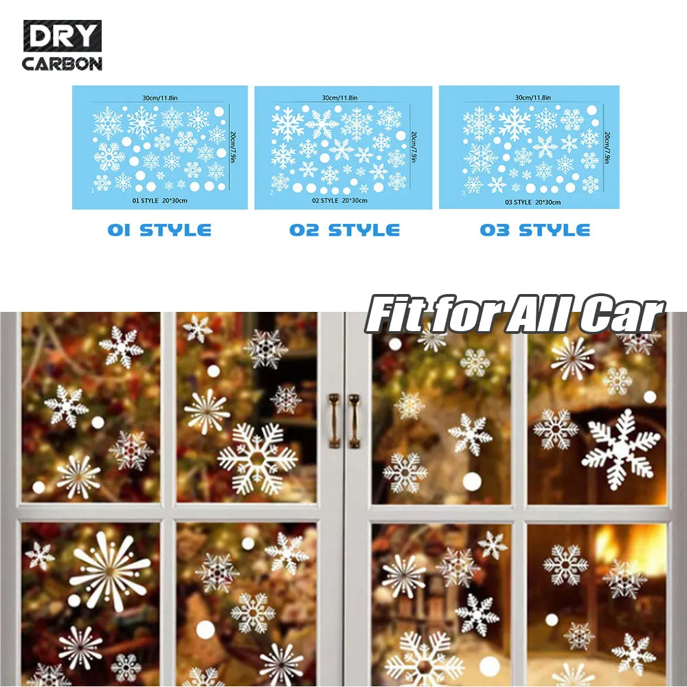 

Christmas Ornaments Snowflake Wall Sticker Glass Windows Decals Merry Christmas Home Decoration Stickers New Year Wallpaper