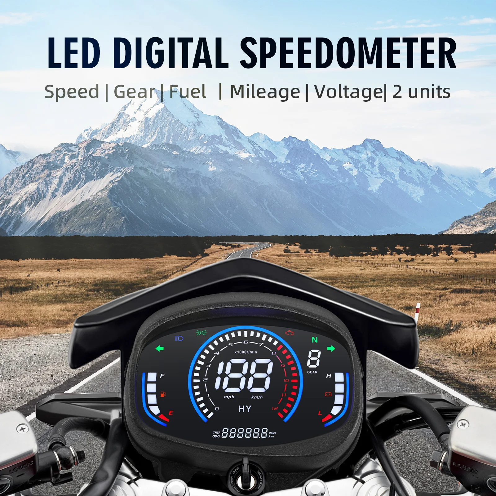 Motorcycle Digital Speedometer - Motorcycle Gear Indicator ulasan dan harga