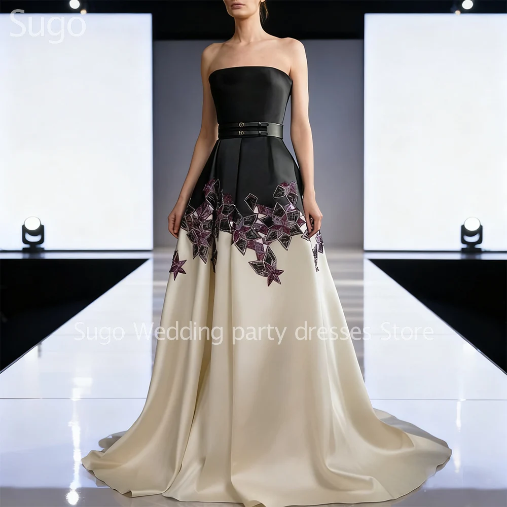 

Customized New In Modern Long Ball Gowns for Special Occasions Strapless Sweep Train Women Prom Party Gala Evening Dresses 2026