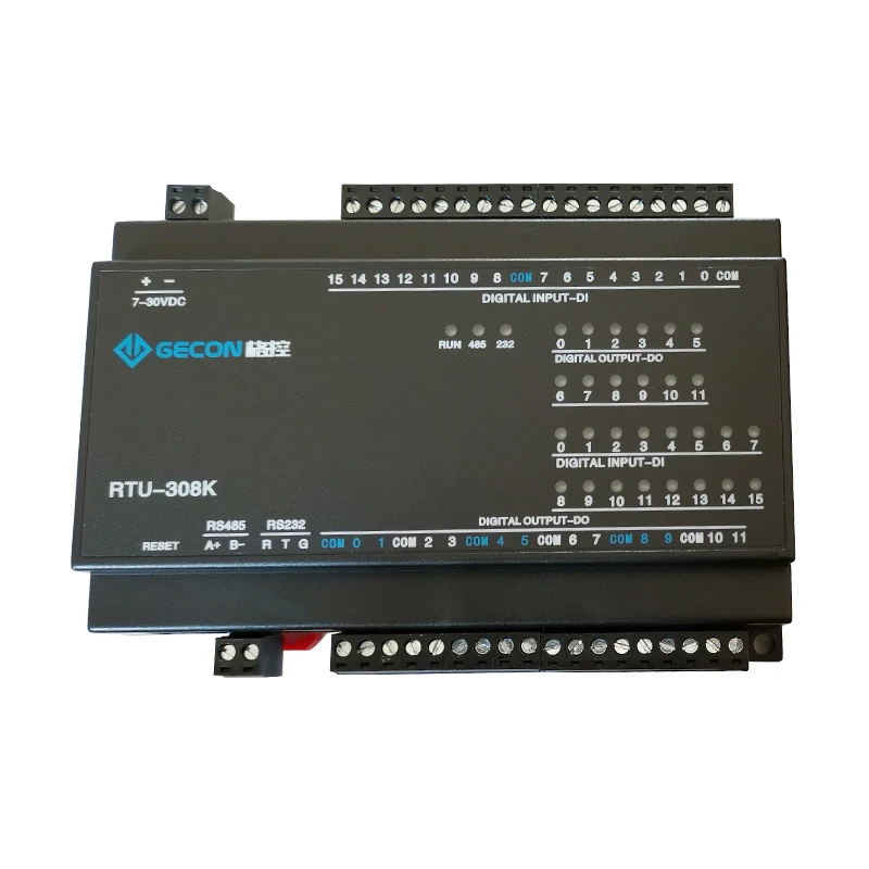 

12DO 16DI acquisition controller Modbus RTU protocol RS485 232 switch input and output