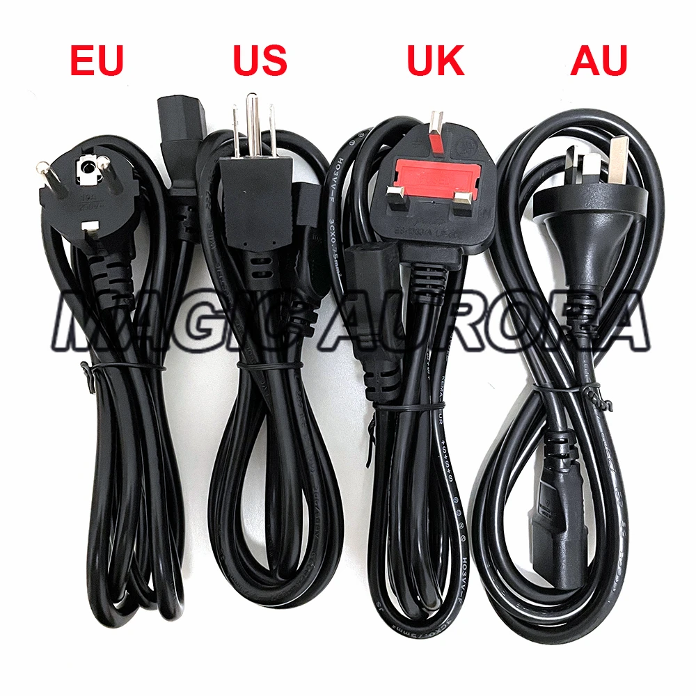 Universal EU US UK AU BR Plug Notebook Power Cable For AC Adapter Charger Laptop Power Adapter 3 Prong Power Cord