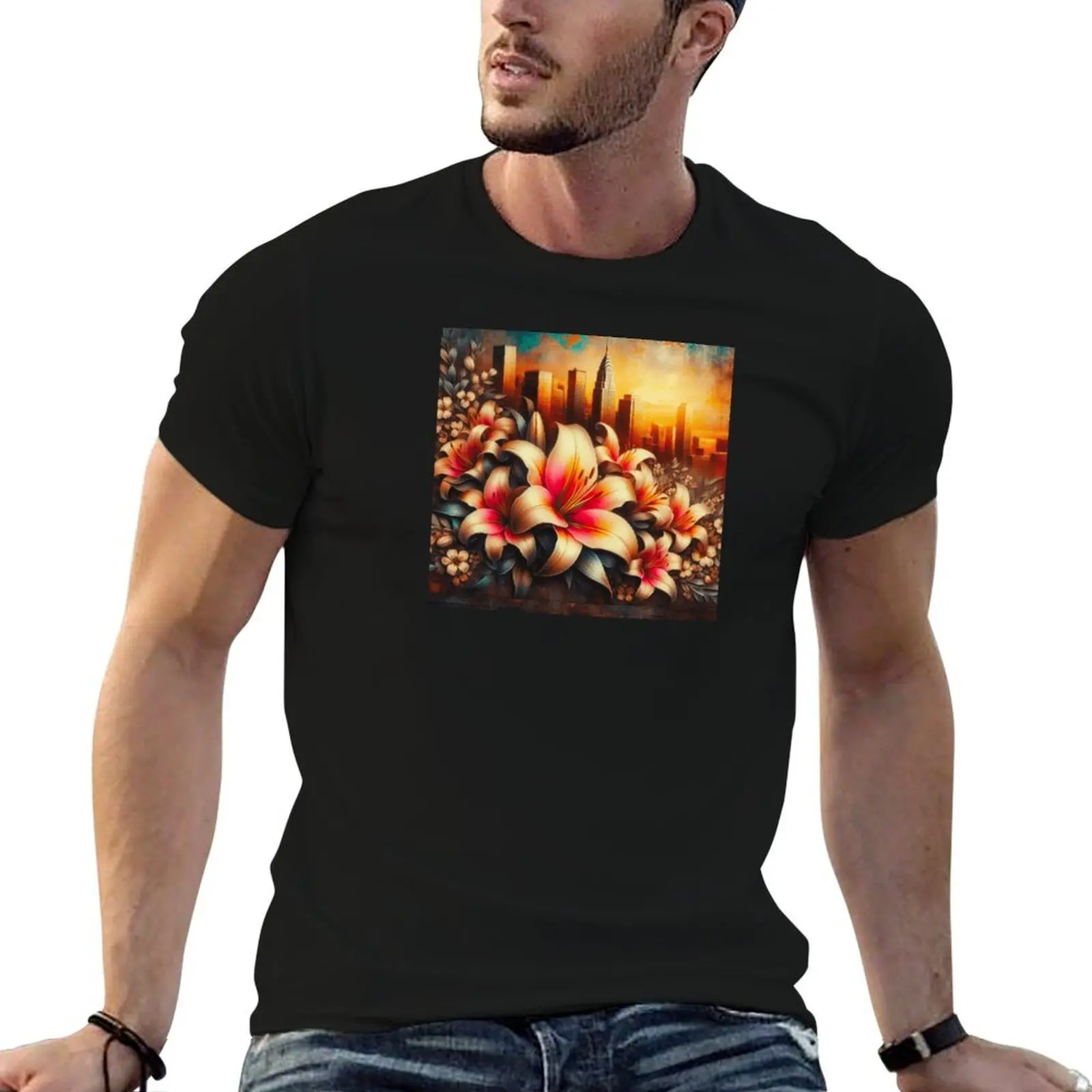 

Lilies T-Shirt man t shirt heavy cotton funny t shirts cotton funny t shirts dark humor T-shirt