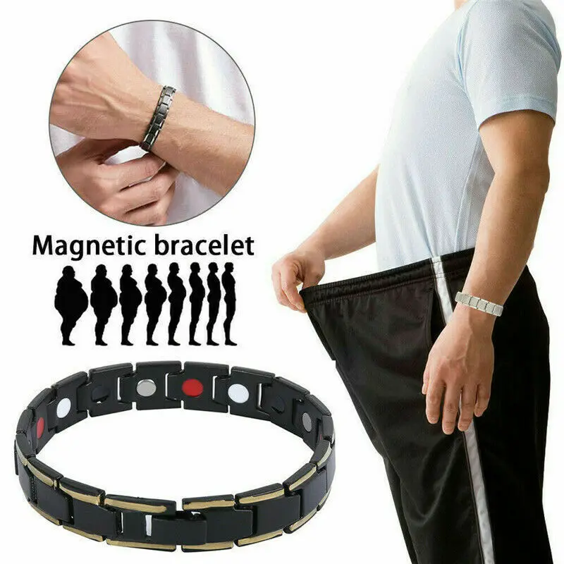 Classic Healthy Magnetic Magnet Arthritis Pain Relief Energy Jewelry Bracelet for Men Fitness Weight Loss Health Care Bangles