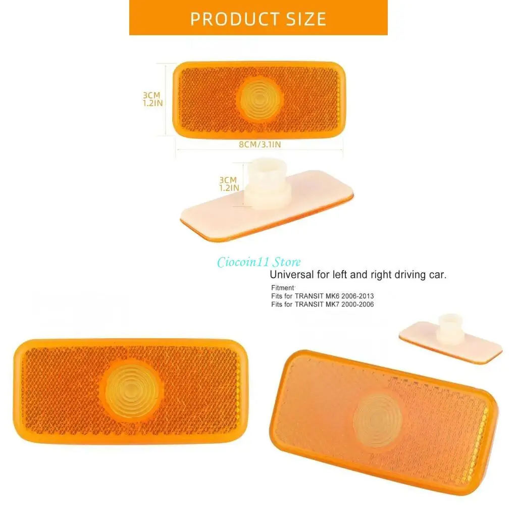 

Y1UB High Visibility Side Marker Light for Transit MK6 MK7 1671689 Easy Installation