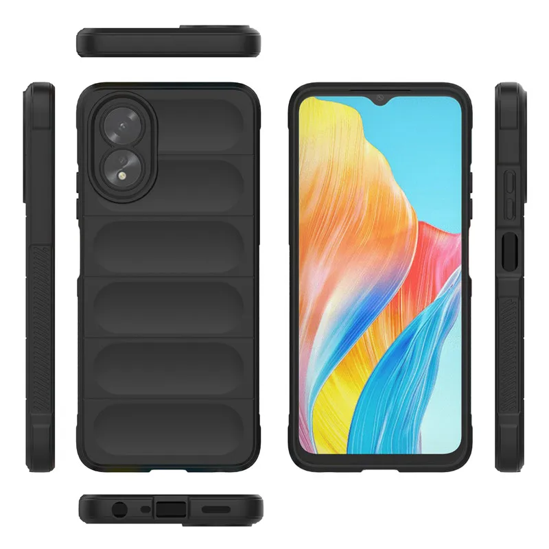 For OPPO A38 Cover For OPPO A78 A58 A38 A18 Case 6.56 inch Rubber Shockproof Soft Silicone Phone Bumper For OPPO A38 A18 4G