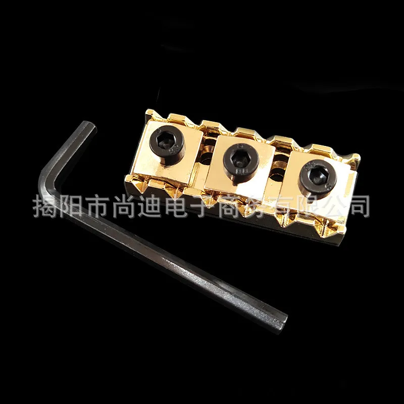Universeller ST/SQ-Sattel für E-Gitarre, doppelter Sattel, 42 mm, langlebiges, gehärtetes Material für stabile Stimmung, Reparatur von Gitarrenteilen – Detail 2
