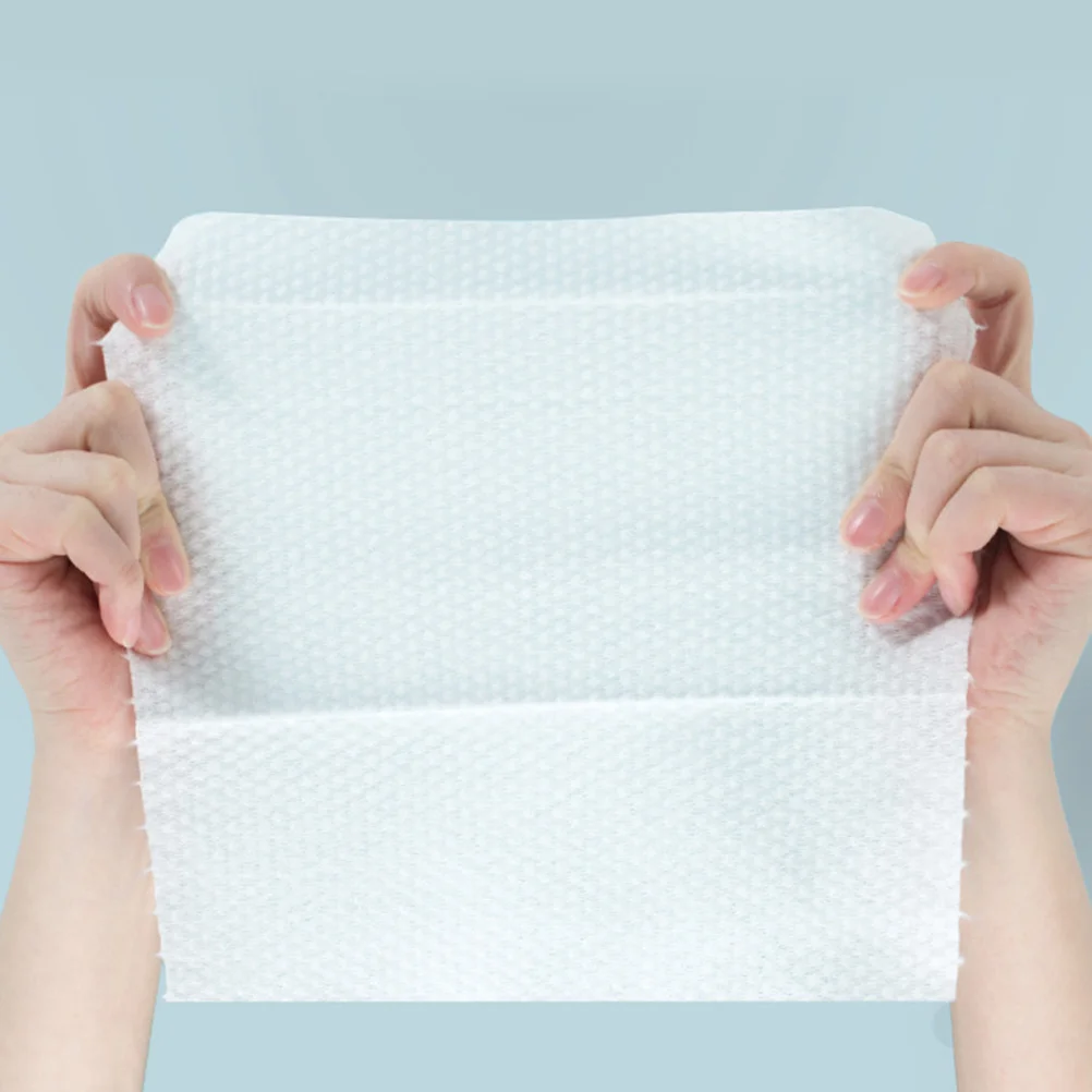 1 箱使い捨てフェイシャルプレミアム不織布ソフトメイク落としウェットドライコットンタオル家庭用屋外用ホワイト
